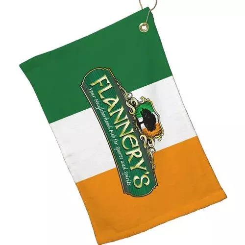 15” x 25” White Bar Towel With Hook