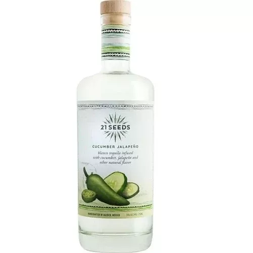 21 Seeds Flavored Tequila Cucumber Jalapeno Infused Blanco Tequila Other 750ML