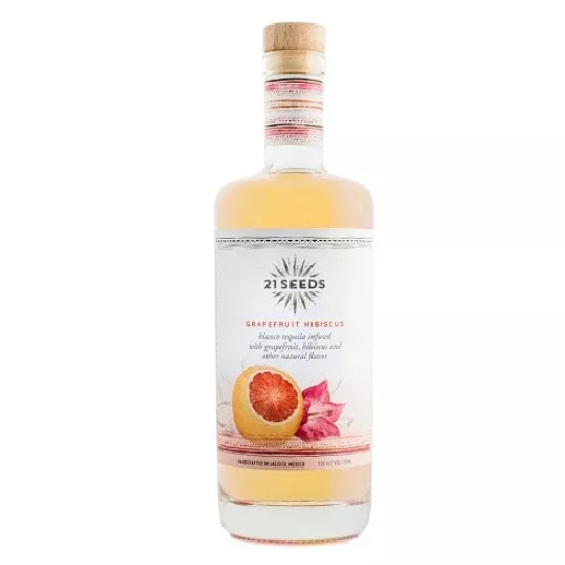21 Seeds Flavored Tequila Grapefruit Hibiscus Infused Blanco Tequila Other 750ML