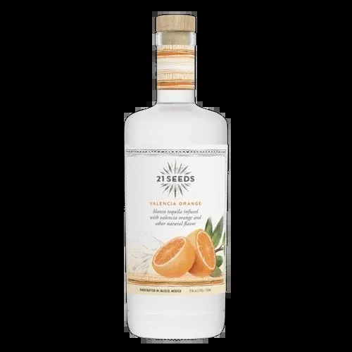 21 Seeds Flavored Tequila Valencia Orange Infused Blanco Tequila Orange 750ML