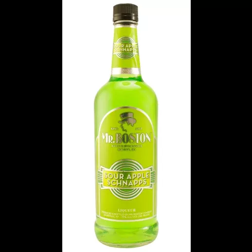 Mr Boston Schnapps Sour Apple 750ML