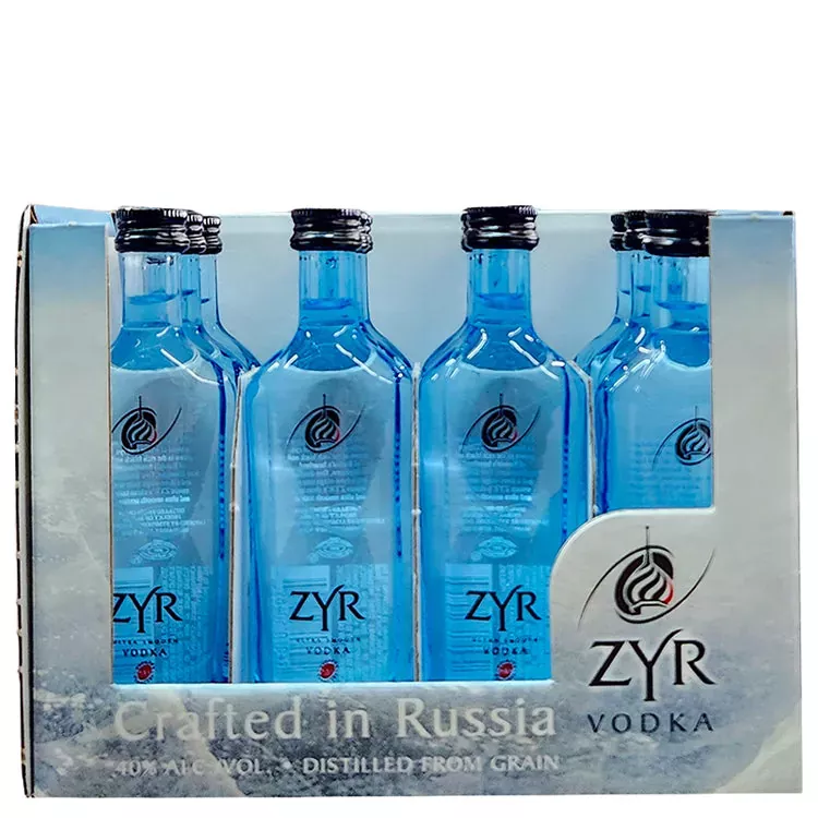 ZYR Crafted In Russia Vodka – 50ml Mini Shots × 12